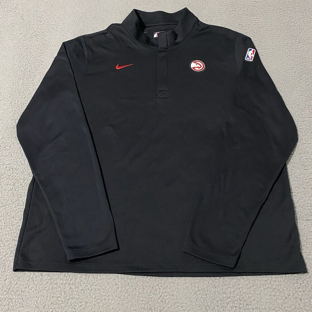 Atlanta Hawks Pullover Nike Mens XXL Black Authentic 1/4 Zip Team Player Issue